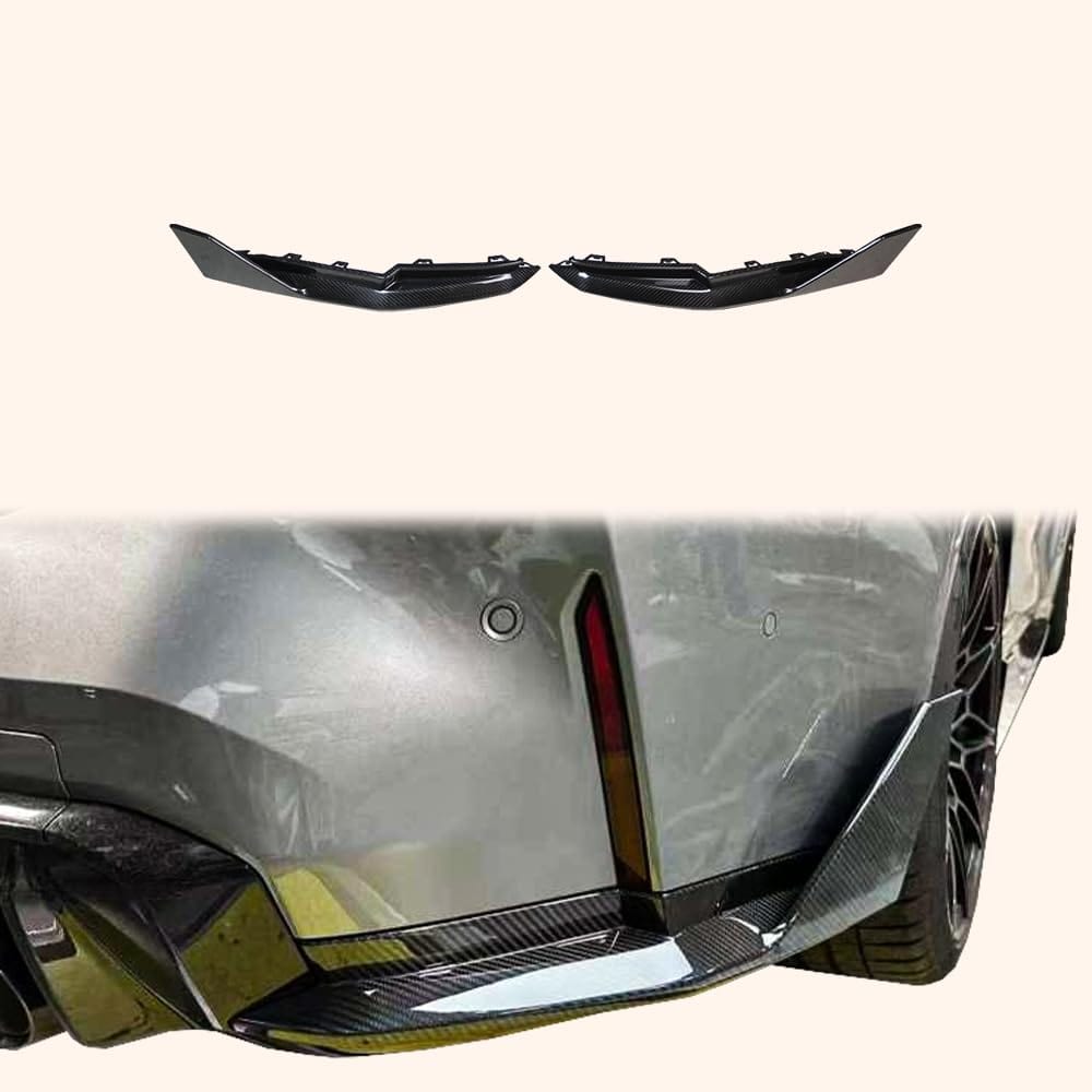 Kazento For BMW M4 G82 20-24 2 Door Coupe Rear Bumper Spat Lip Pair Kazento Carbon Parts 车身侧板 Carbon Fiber / MP Style M4G82-SPAT-MP-CF