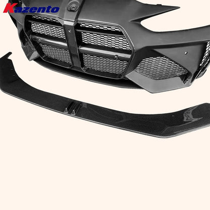 Kazento For BMW M4 G82 2020-24 2 Door Coupe Partial Dry Carbon Front Bumper with Lip Kazento Carbon Parts 车身侧板 M4G82-FB-KZ-PDCF