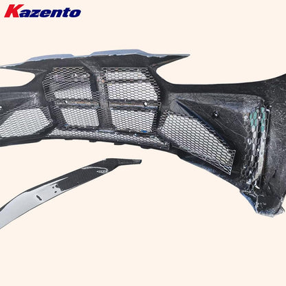 Kazento For BMW M4 G82 2020-24 2 Door Coupe Partial Dry Carbon Front Bumper with Lip Kazento Carbon Parts 车身侧板 M4G82-FB-KZ-PDCF