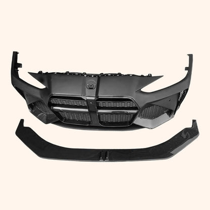 Kazento For BMW M4 G82 2020-24 2 Door Coupe Partial Dry Carbon Front Bumper with Lip Kazento Carbon Parts 车身侧板 M4G82-FB-KZ-PDCF