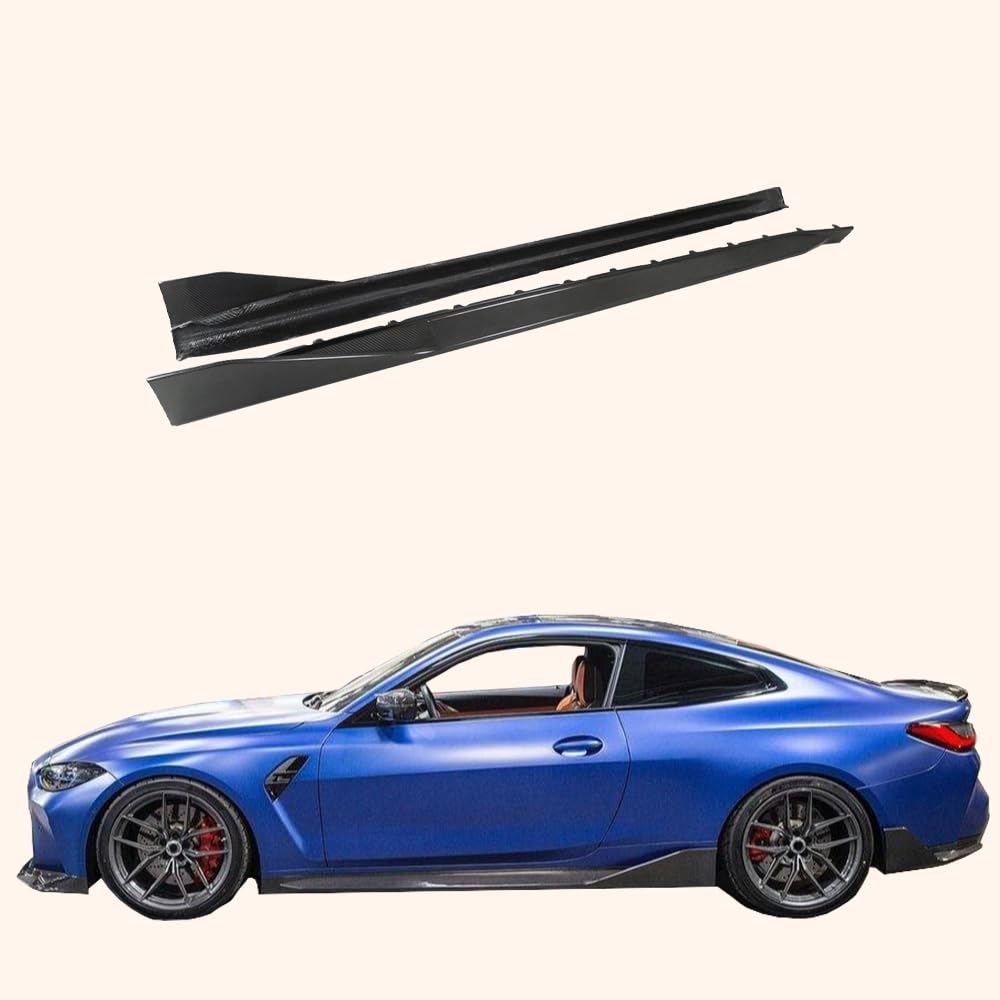 Kazento For BMW M4 G82 2020-24 2 Door Side Skirts Extensions Pair Kazento Carbon Parts 车身侧板 MP Style Carbon M4G82-SSX-MP-CF
