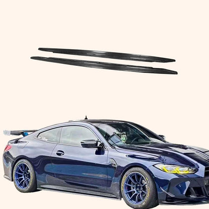 Kazento For BMW M4 G82 2020-24 2 Door Side Skirts Extensions Pair Kazento Carbon Parts 车身侧板 R44 Style Carbon M4G82-SSX-R44-CF