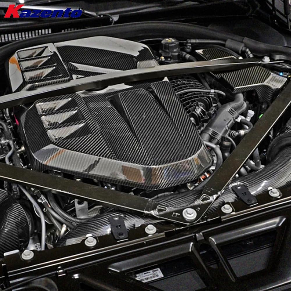 Kazento For BMW M4 M3 G82 G83 G80 2020-24 2 Door Coupe KZ Style Dry Carbon Engine Cover Kazento Carbon Parts 车身侧板 M4G82-ENG-KZ-DCF