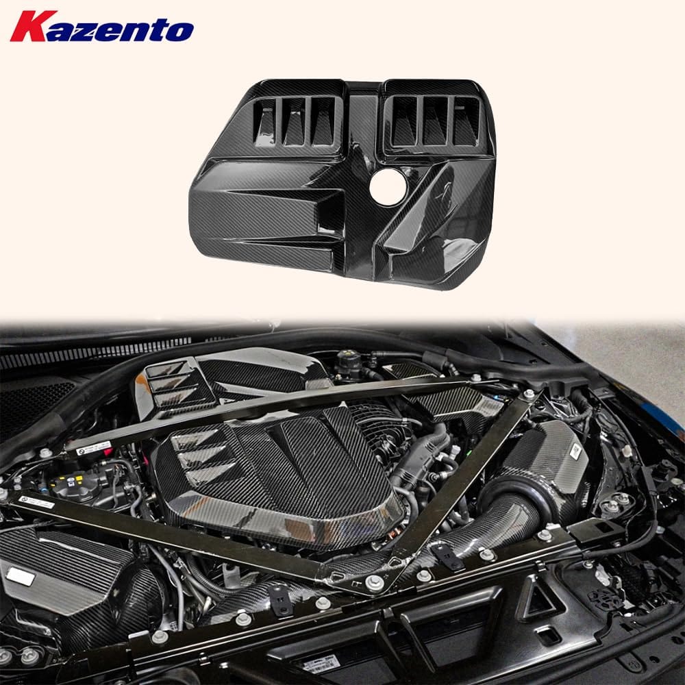 Kazento For BMW M4 M3 G82 G83 G80 2020-24 2 Door Coupe KZ Style Dry Carbon Engine Cover Kazento Carbon Parts 车身侧板 M4G82-ENG-KZ-DCF