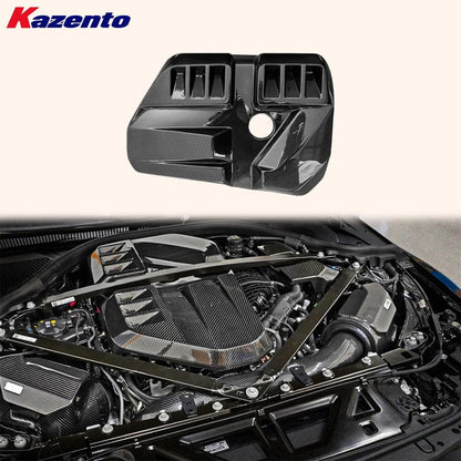 Kazento For BMW M4 M3 G82 G83 G80 2020-24 2 Door Coupe KZ Style Dry Carbon Engine Cover Kazento Carbon Parts 车身侧板 M4G82-ENG-KZ-DCF