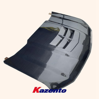 Kazento For Chevrolet Camaro 1998-2002 KZ Style Carbon Fiber Front Bumper Hood Bonnet Kazento Carbon Parts 引擎盖 CAMA02-HOOD-KZ-CF