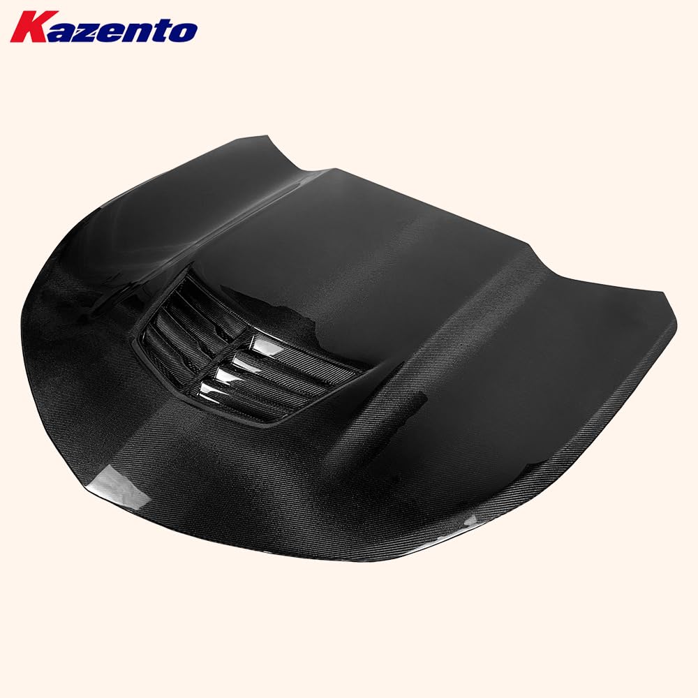 Kazento For Chevrolet Camaro 2016-22 KZ Style Vented Carbon Fiber Front Hood Bonnet