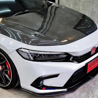 Kazento For Civic FE1 FL1 For Honda Sedan Hatchback OEM Carbon Fiber Hood Bonnet Kazento Carbon Parts 引擎盖 FE1-HOOD-OE-CF