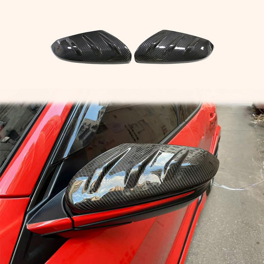 Kazento For Civic Fk7 Fc1 Fk8 Type R Mu Type For Honda Side-view Mirror Cover (Stiick On Type) Dry Glossy Carbon Fiber Rearview Mirror Guard Covers