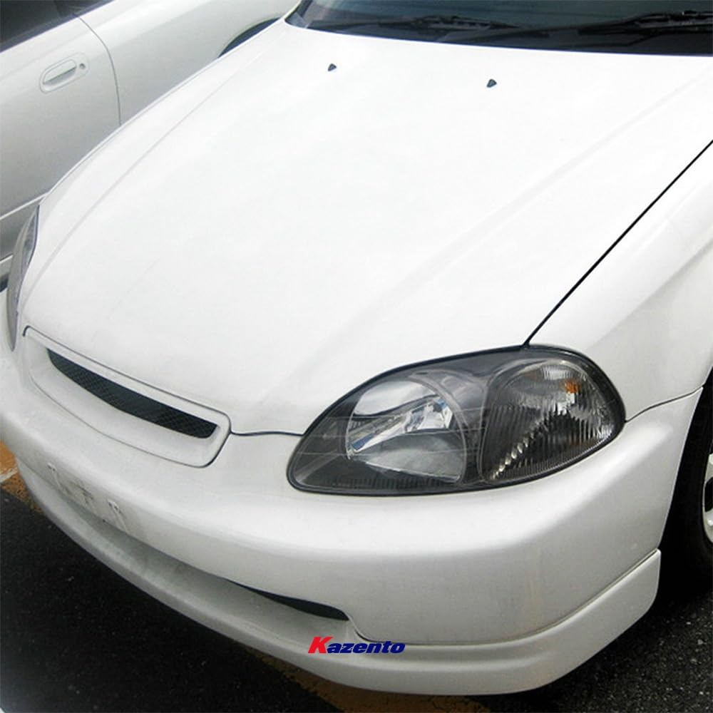 Kazento For Ek9 Civic 96-98 For Honda Headlight Block Out Rhs 1Pcs Carbon Fiber Front Head Light Lamp Cover