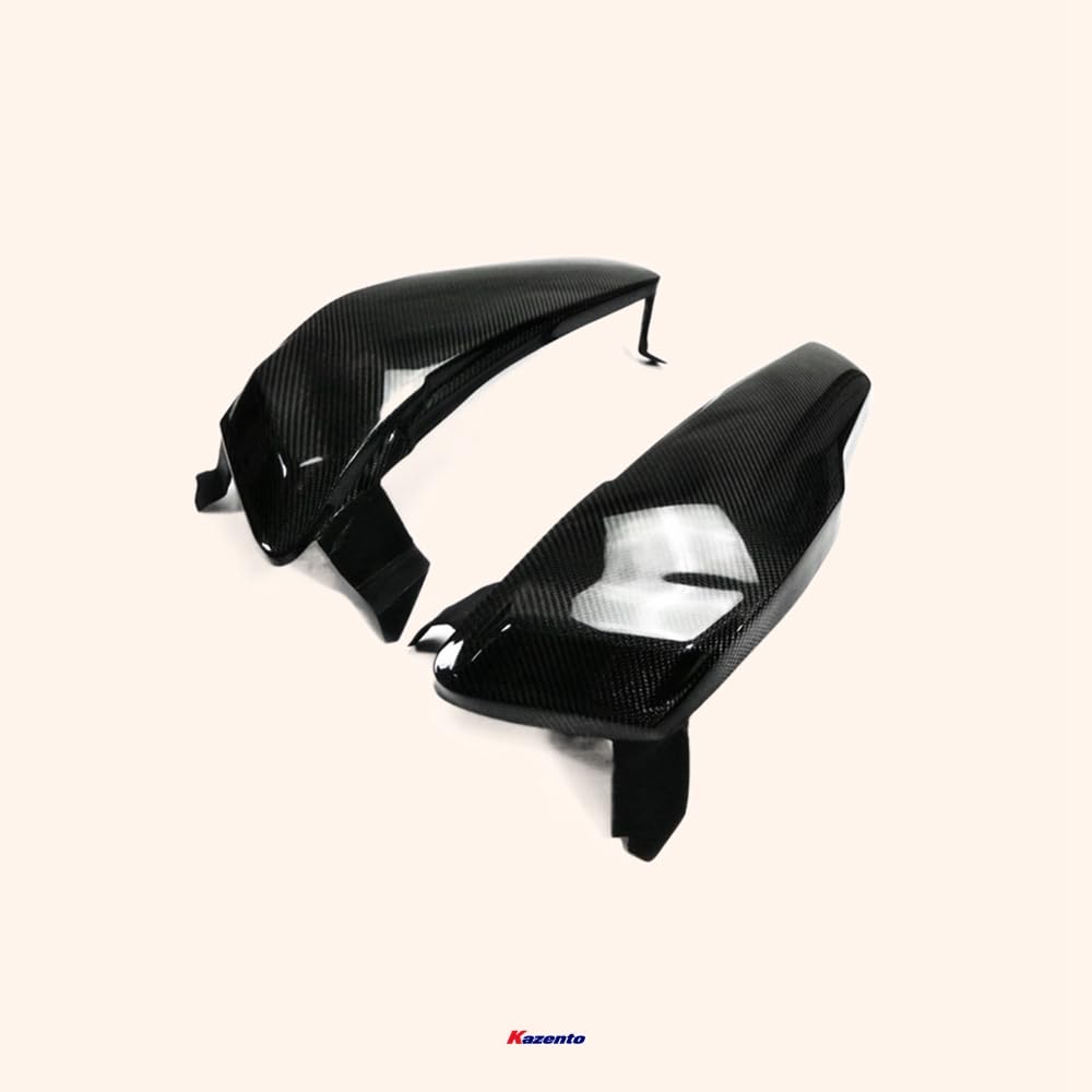 Kazento For Evo 10 For Mitsubishi Headlight Block Out Panel (Pair) Carbon Fiber Front Head Light Lamp Cover