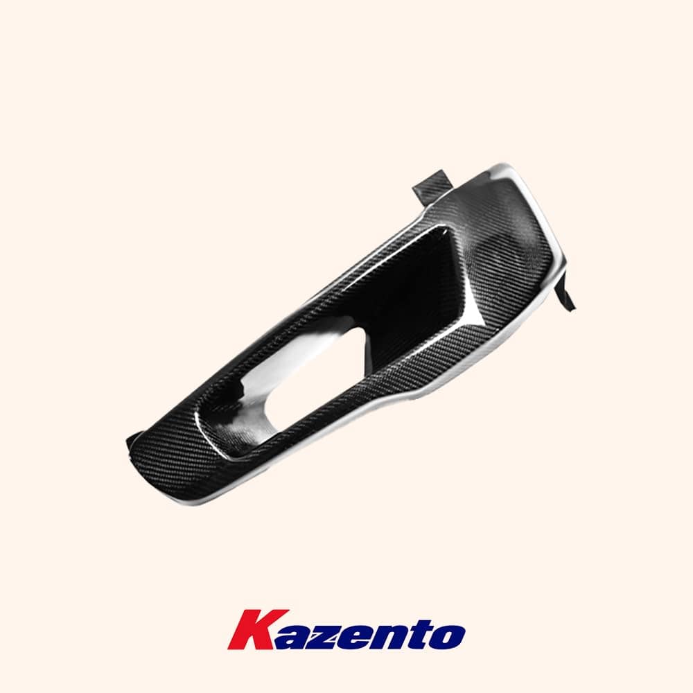 Kazento For Evo 10 For Mitsubishi Vented Headlight Block Out Panel (Lhs) Carbon Fiber Front Head Light Lamp Cover