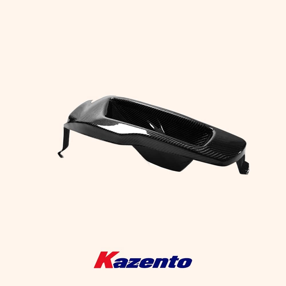 Kazento For Evo 10 For Mitsubishi Vented Headlight Block Out Panel (Lhs) Carbon Fiber Front Head Light Lamp Cover