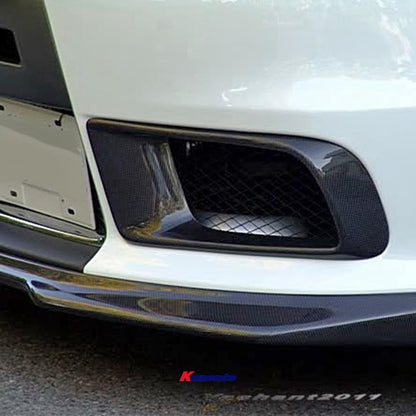 Kazento For Evo 10 R-Style For Mitsubishi Front Bumper Air Duct 2Pcs Carbon Fiber