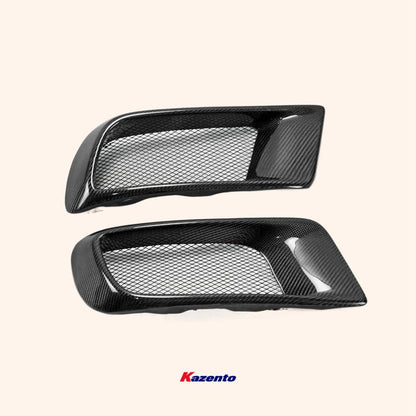 Kazento For Evo 10 R-Style For Mitsubishi Front Bumper Air Duct 2Pcs Carbon Fiber