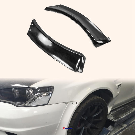 Kazento For Evo 10 Vrs Style For Mitsubishi Wide Ver. Wider Front Fender Panel Fiber Glass