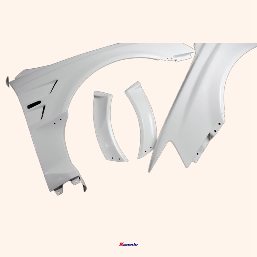 Kazento For Evo 10 Vrs Style Wide Ver. Wider Front Fender +35Mm (4Pcs) Fiber Glass Kazento Carbon Parts 车身侧板 EVO10-FF-VA-FRP