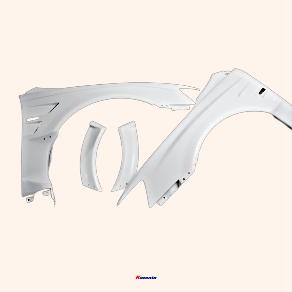 Kazento For Evo 10 Vrs Style Wide Ver. Wider Front Fender +35Mm (4Pcs) Fiber Glass Kazento Carbon Parts 车身侧板 EVO10-FF-VA-FRP