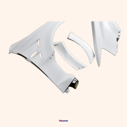 Kazento For Evo 10 Vrs Style Wide Ver. Wider Front Fender +35Mm (4Pcs) Fiber Glass Kazento Carbon Parts 车身侧板 EVO10-FF-VA-FRP