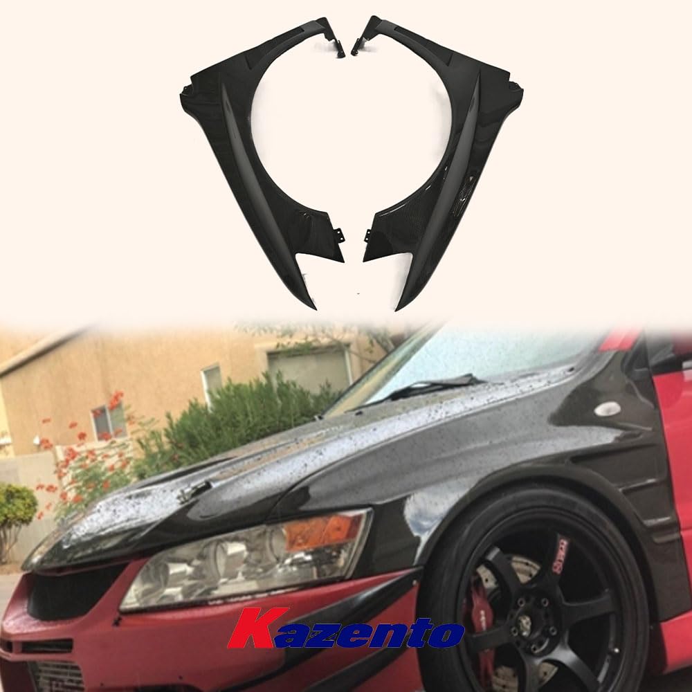Kazento For EVO 8 9 AP Style Wide Body Front fender +40mm Carbon Fiber