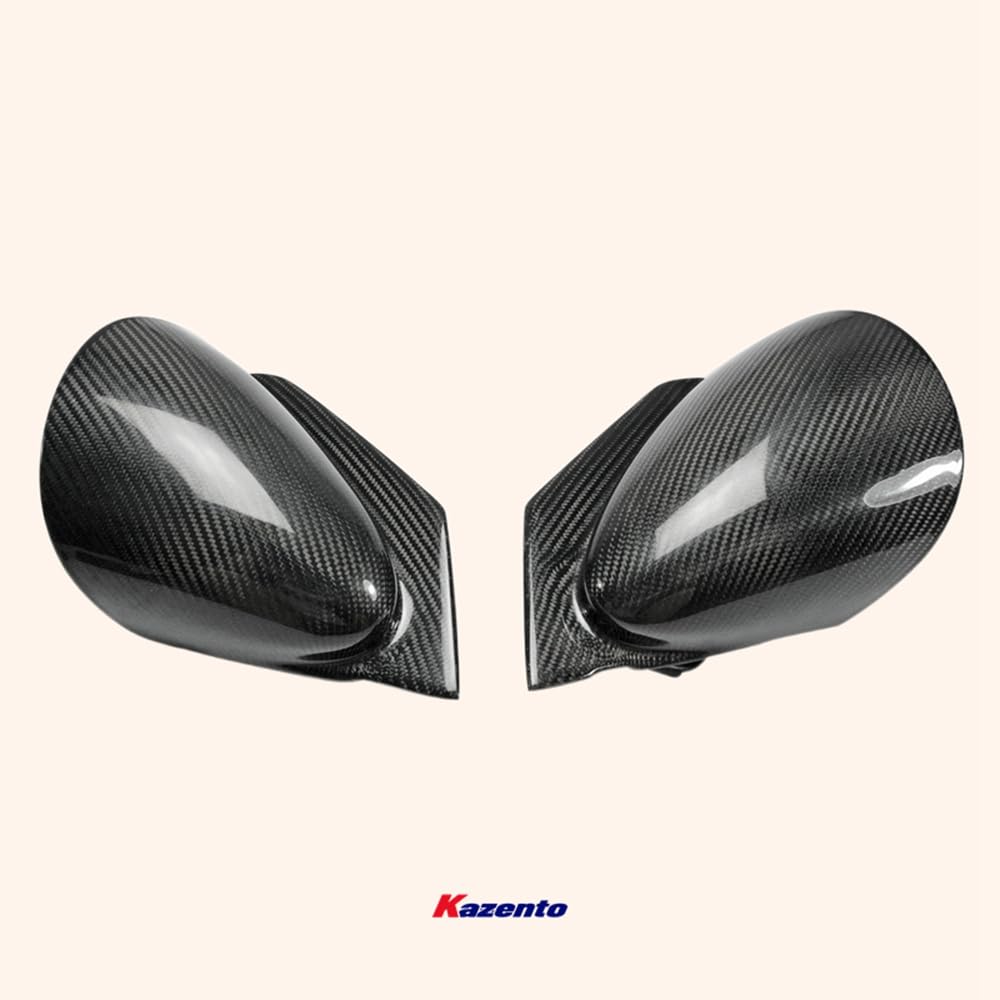 Kazento For Evolution 7 8 9 For Mitsubishi Ralliart Side-view Mirror (Electric) Rhd Rearview Mirror Guard Covers Carbon Fiber Kazento Carbon Parts 车身侧板 EVO8-MC-ELE-CF
