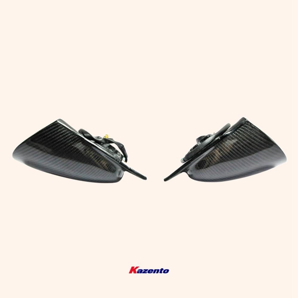 Kazento For Evolution 7 8 9 For Mitsubishi Ralliart Side-view Mirror (Electric) Rhd Rearview Mirror Guard Covers Carbon Fiber Kazento Carbon Parts 车身侧板 EVO8-MC-ELE-CF