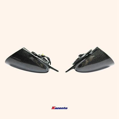 Kazento For Evolution 7 8 9 For Mitsubishi Ralliart Side-view Mirror (Electric) Rhd Rearview Mirror Guard Covers Carbon Fiber Kazento Carbon Parts 车身侧板 EVO8-MC-ELE-CF