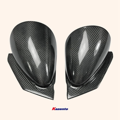 Kazento For Evolution 7 8 9 For Mitsubishi Ralliart Side-view Mirror (Electric) Rhd Rearview Mirror Guard Covers Carbon Fiber Kazento Carbon Parts 车身侧板 EVO8-MC-ELE-CF