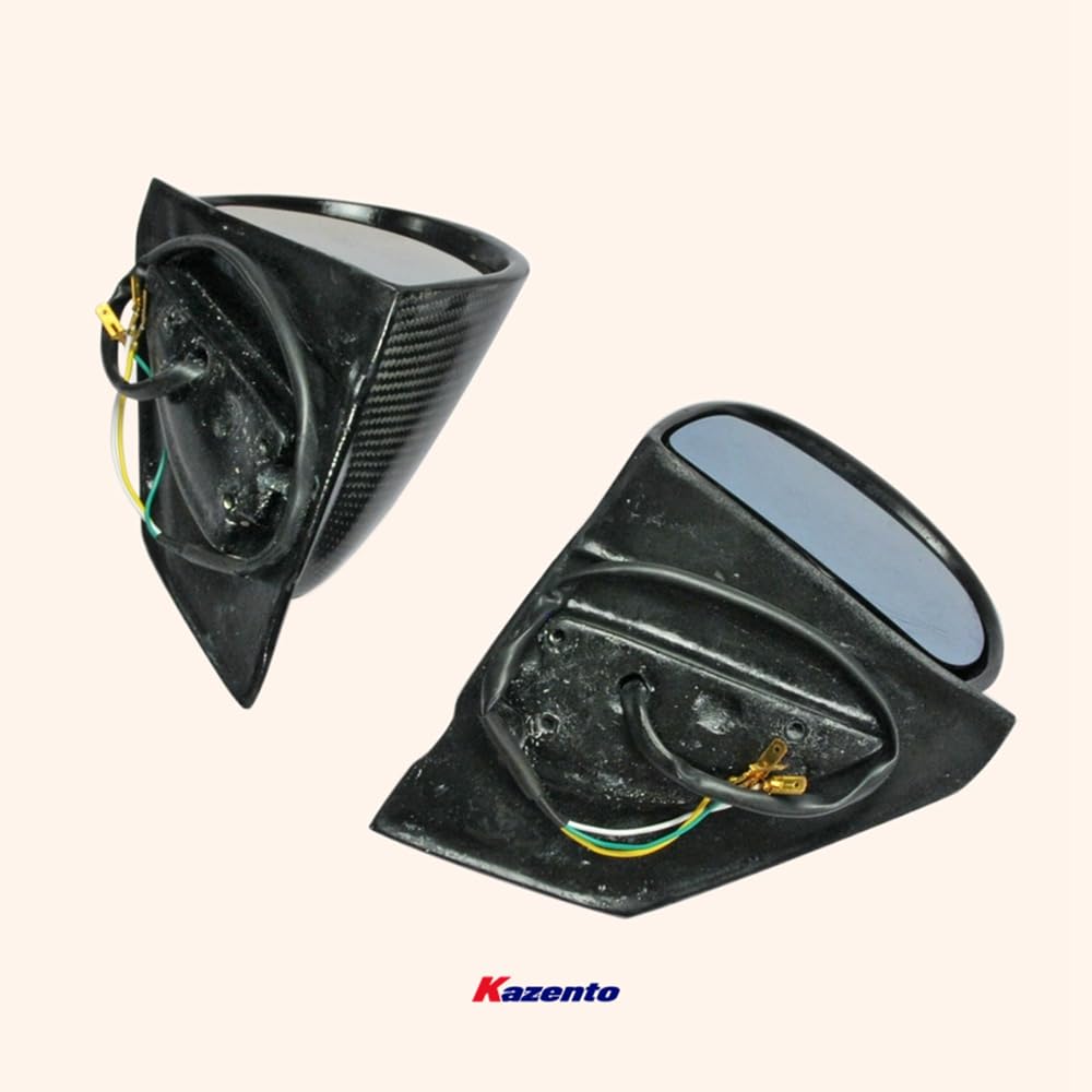 Kazento For Evolution 7 8 9 For Mitsubishi Ralliart Side-view Mirror (Electric) Rhd Rearview Mirror Guard Covers Carbon Fiber