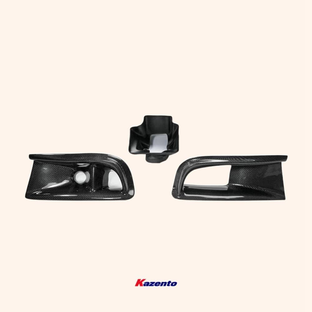Kazento For Evolution 8 Vrs Style For Mitsubishi Oil Clean Guide & Air Duct (3Pcs) Carbon Fiber