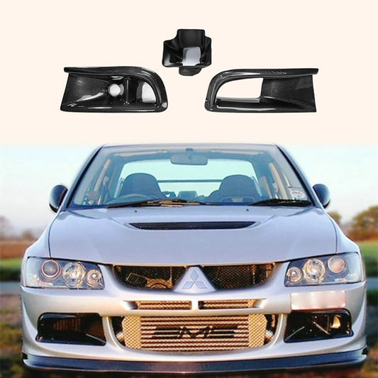 Kazento For Evolution 8 Vrs Style For Mitsubishi Oil Clean Guide & Air Duct (3Pcs) Carbon Fiber