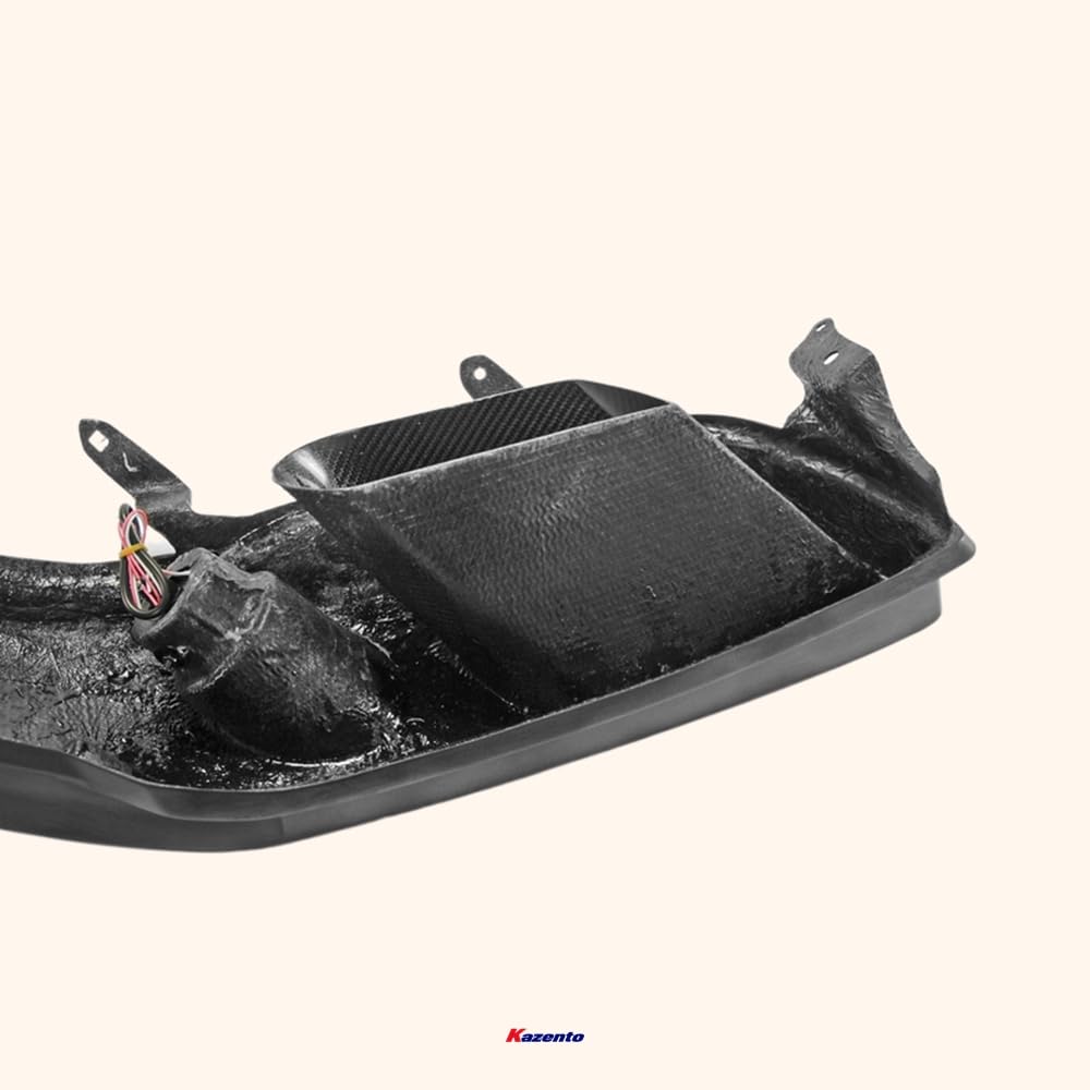 Kazento For Evolution Evo 7 8 9 For Mitsubishi Left Side Vented Headlight Air Duct With Led Projector Light (Rhd, Passenger Side) Carbon Fiber Front Head Light Lamp Cover