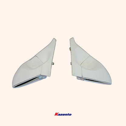 Kazento For Fairlady Z Z33 350Z For Nissan Aero Mirror (Left Hand Drive Vehicle) Rearview Mirror Guard Covers Fiber Glass Kazento Carbon Parts 车身侧板 350Z-MC-TI-GND-L-FRP