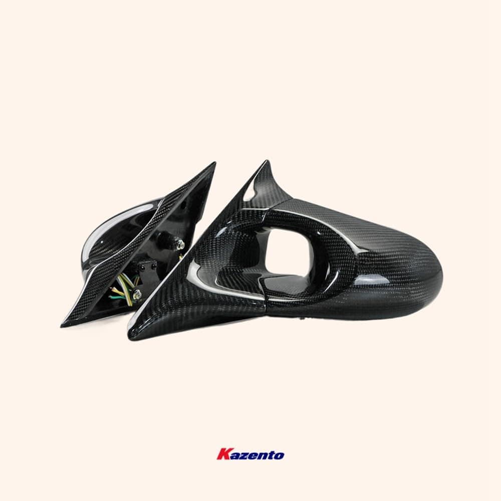 Kazento For Fairlady Z Z33 350Z For Nissan Aero Side-view Mirror (Left Hand Drive Vehicle) Rearview Mirror Guard Covers Carbon Fiber Kazento Carbon Parts 车身侧板 350Z-MC-TI-GND-L-CF