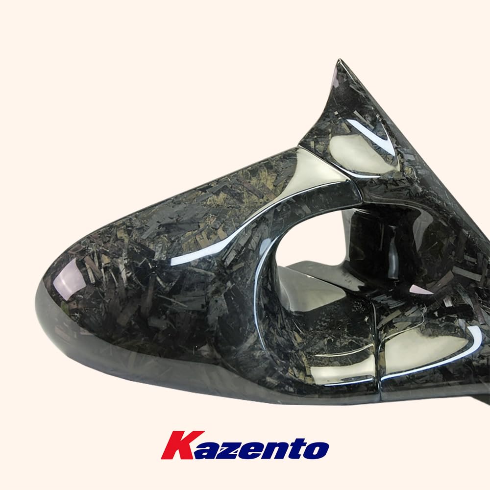Kazento For Fairlady Z Z33 350Z For Nissan Aero Side-view Mirror (Left Hand Drive Vehicle) Rearview Mirror Guard Covers Carbon Fiber Forged Looks Kazento Carbon Parts 车身侧板 350Z-MC-TI-GND-L-FCF