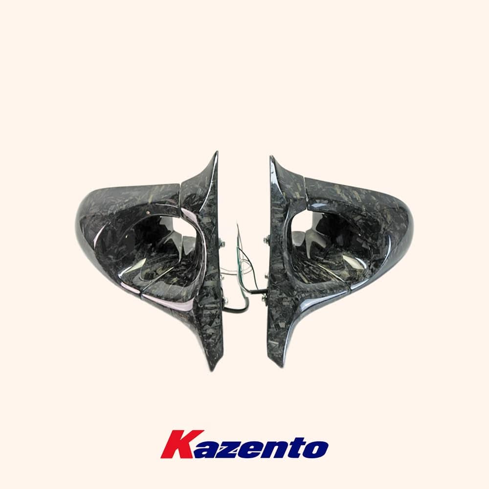 Kazento For Fairlady Z Z33 350Z For Nissan Aero Side-view Mirror (Left Hand Drive Vehicle) Rearview Mirror Guard Covers Carbon Fiber Forged Looks Kazento Carbon Parts 车身侧板 350Z-MC-TI-GND-L-FCF