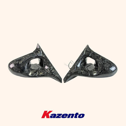 Kazento For Fairlady Z Z33 350Z For Nissan Aero Side-view Mirror (Left Hand Drive Vehicle) Rearview Mirror Guard Covers Carbon Fiber Forged Looks Kazento Carbon Parts 车身侧板 350Z-MC-TI-GND-L-FCF