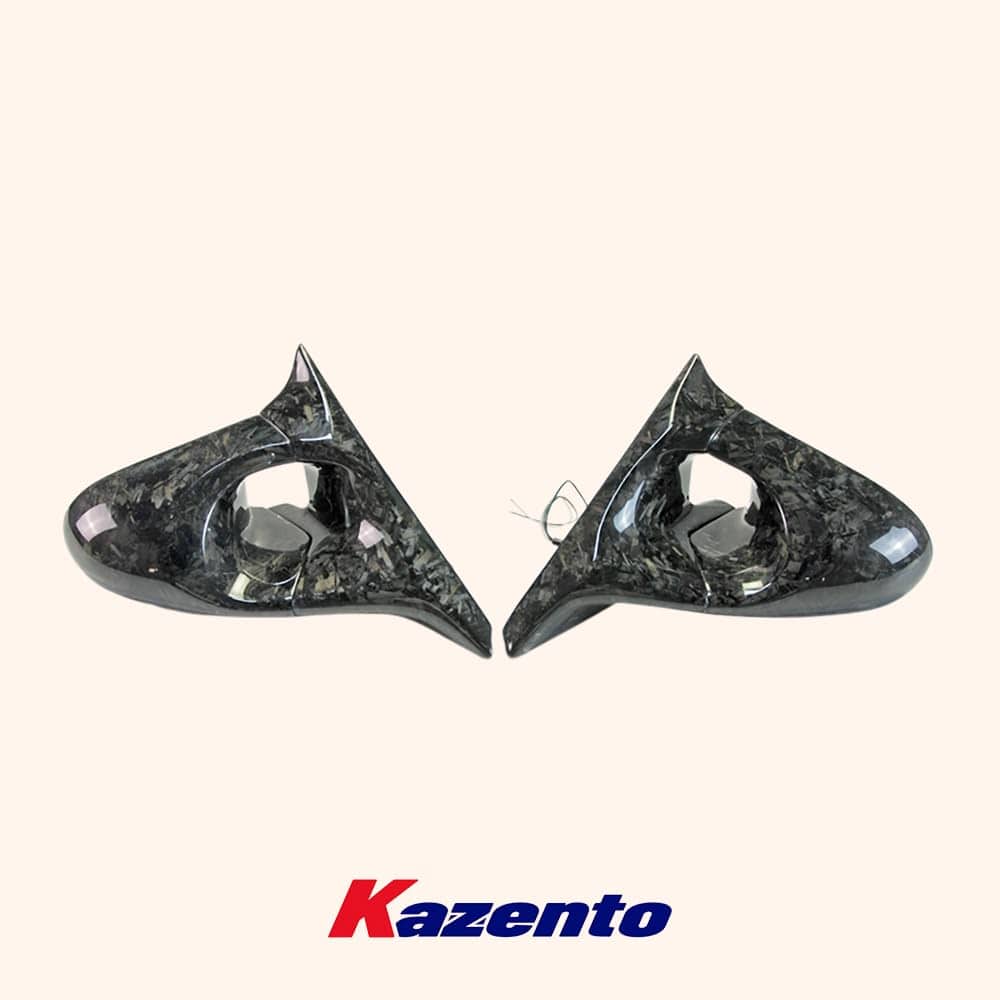 Kazento For Fairlady Z Z33 350Z For Nissan Aero Side-view Mirror (Left Hand Drive Vehicle) Rearview Mirror Guard Covers Carbon Fiber Forged Looks