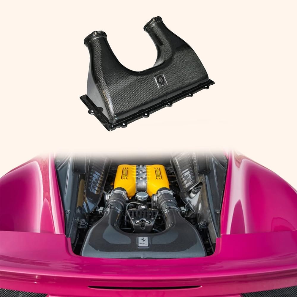Kazento For Ferrari 458 Italia Speciale Spider 2009-15 1K Carbon Engine Airbox Cover Kazento Carbon Parts 车身侧板 458-ENGINEBOX-1KCF