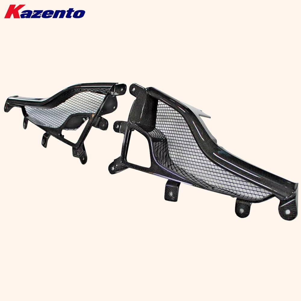 Kazento For Ferrari 458 Italia Speciale Spider 2009-15 1K Carbon Fiber Rear Bumper Vents Kazento Carbon Parts 车身侧板 458-RBVT-1KCF