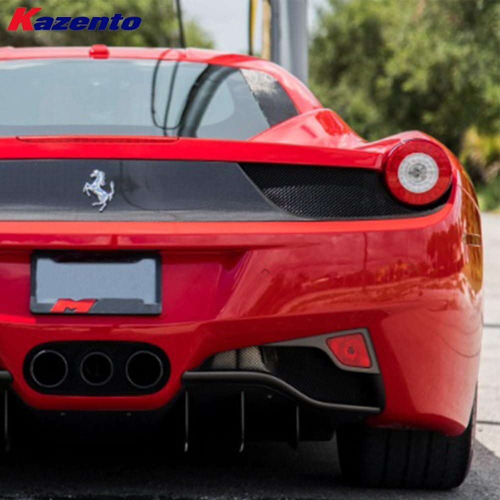 Kazento For Ferrari 458 Italia Speciale Spider 2009-15 1K Carbon Fiber Rear Bumper Vents Kazento Carbon Parts 车身侧板 458-RBVT-1KCF