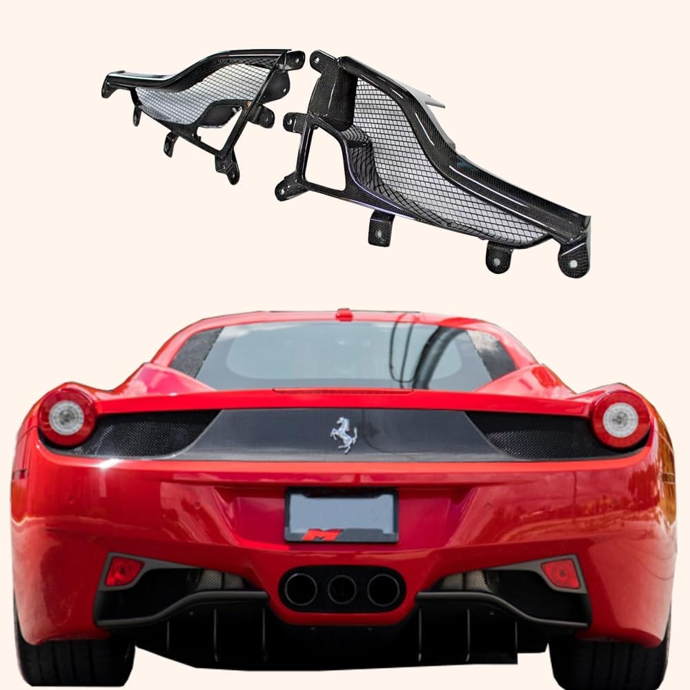 Kazento For Ferrari 458 Italia Speciale Spider 2009-15 1K Carbon Fiber Rear Bumper Vents