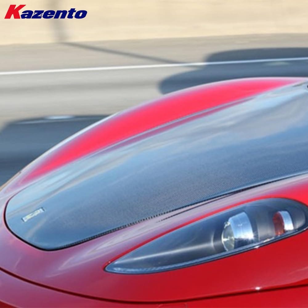 Kazento For Ferrari F430 430 05-09 1K Carbon Fiber OEM Style Front Bumper Bonnet Hood