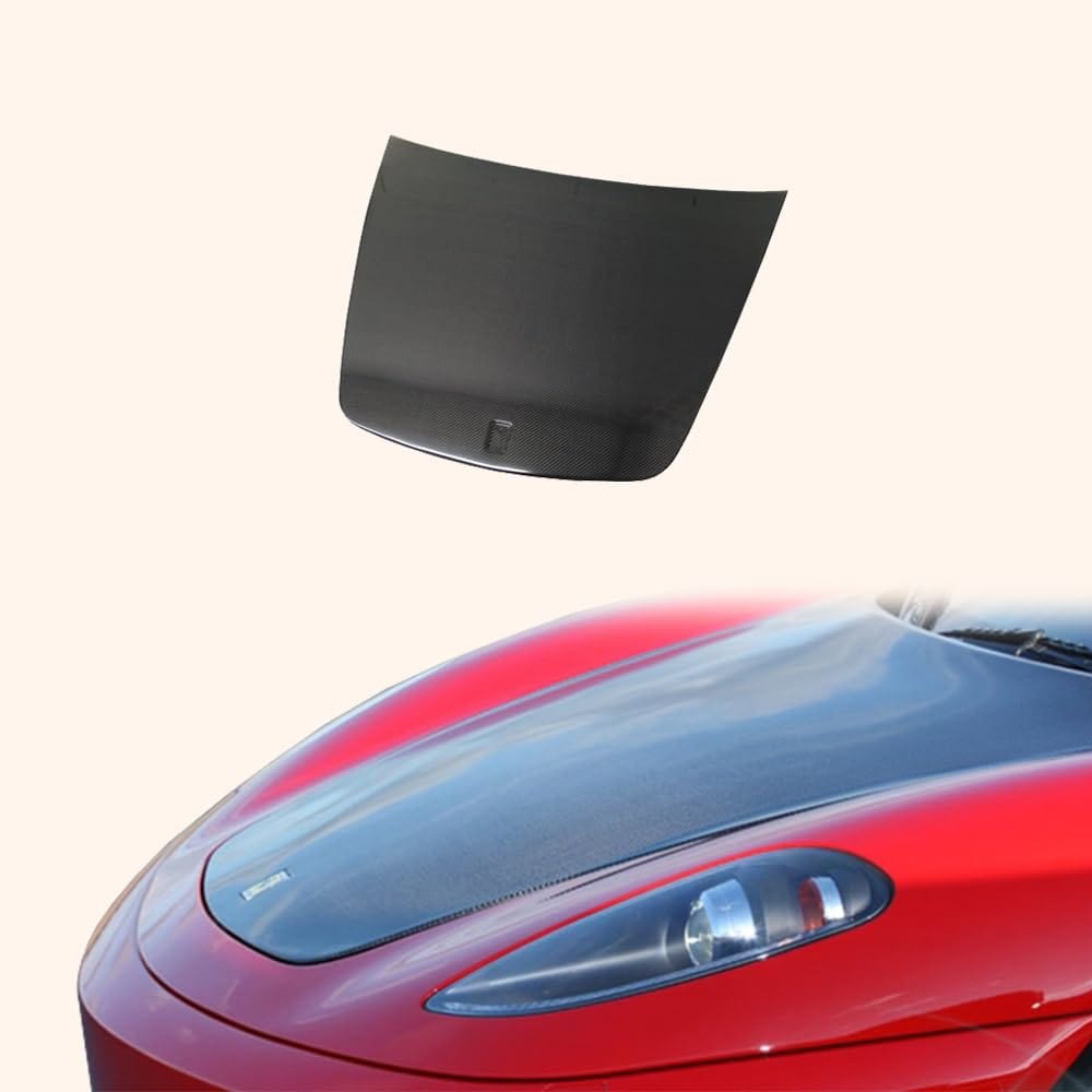 Kazento For Ferrari F430 430 05-09 1K Carbon Fiber OEM Style Front Bumper Bonnet Hood