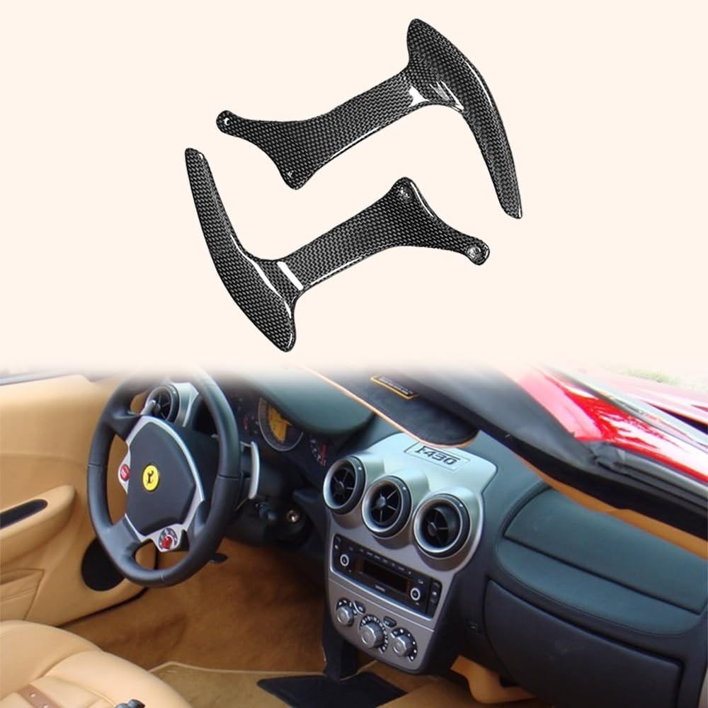 Kazento For Ferrari F430 430 05-09 1K Carbon Fiber Steering Wheel Shift Paddle Pair Kazento Carbon Parts 车身侧板 F430-PADDLE-1KCF