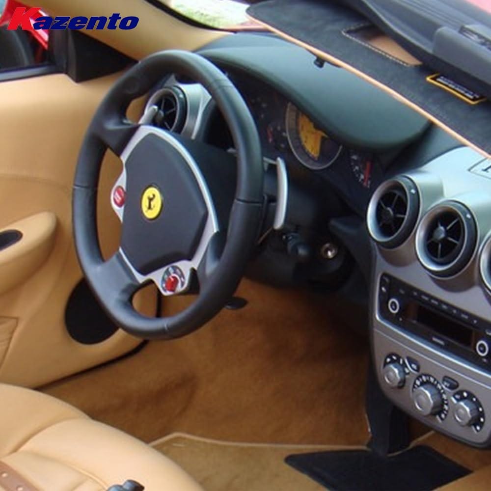 Kazento For Ferrari F430 430 05-09 1K Carbon Fiber Steering Wheel Shift Paddle Pair
