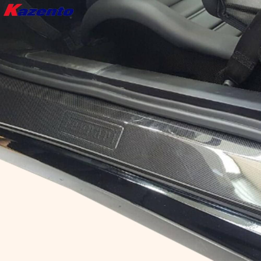 Kazento For Ferrari F430 430 05-09 1K Plain Carbon Side Bottom Door Sill Panel Plate 4pc