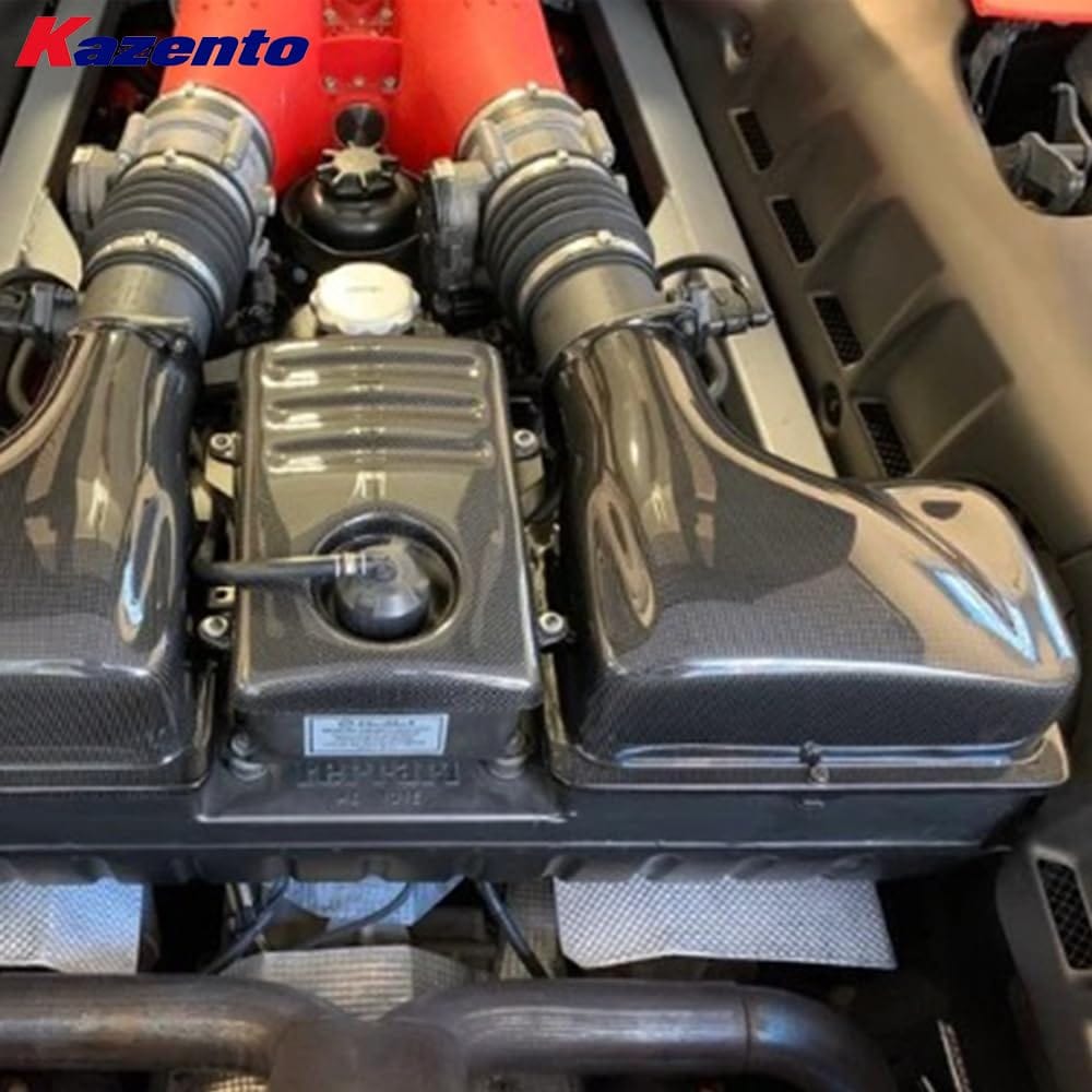 Kazento For Ferrari F430 430 2005-09 Engine Coolant Tank Box Cover Replacement 1K Carbon