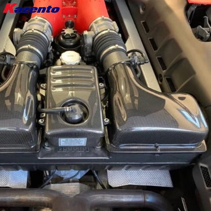 Kazento For Ferrari F430 430 2005-09 Engine Coolant Tank Box Cover Replacement 1K Carbon