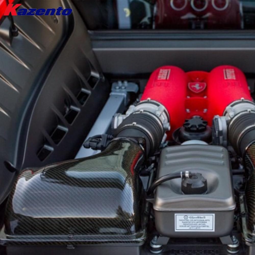 Kazento For Ferrari F430 430 2005-09 Engine Coolant Tank Box Cover Replacement 1K Carbon